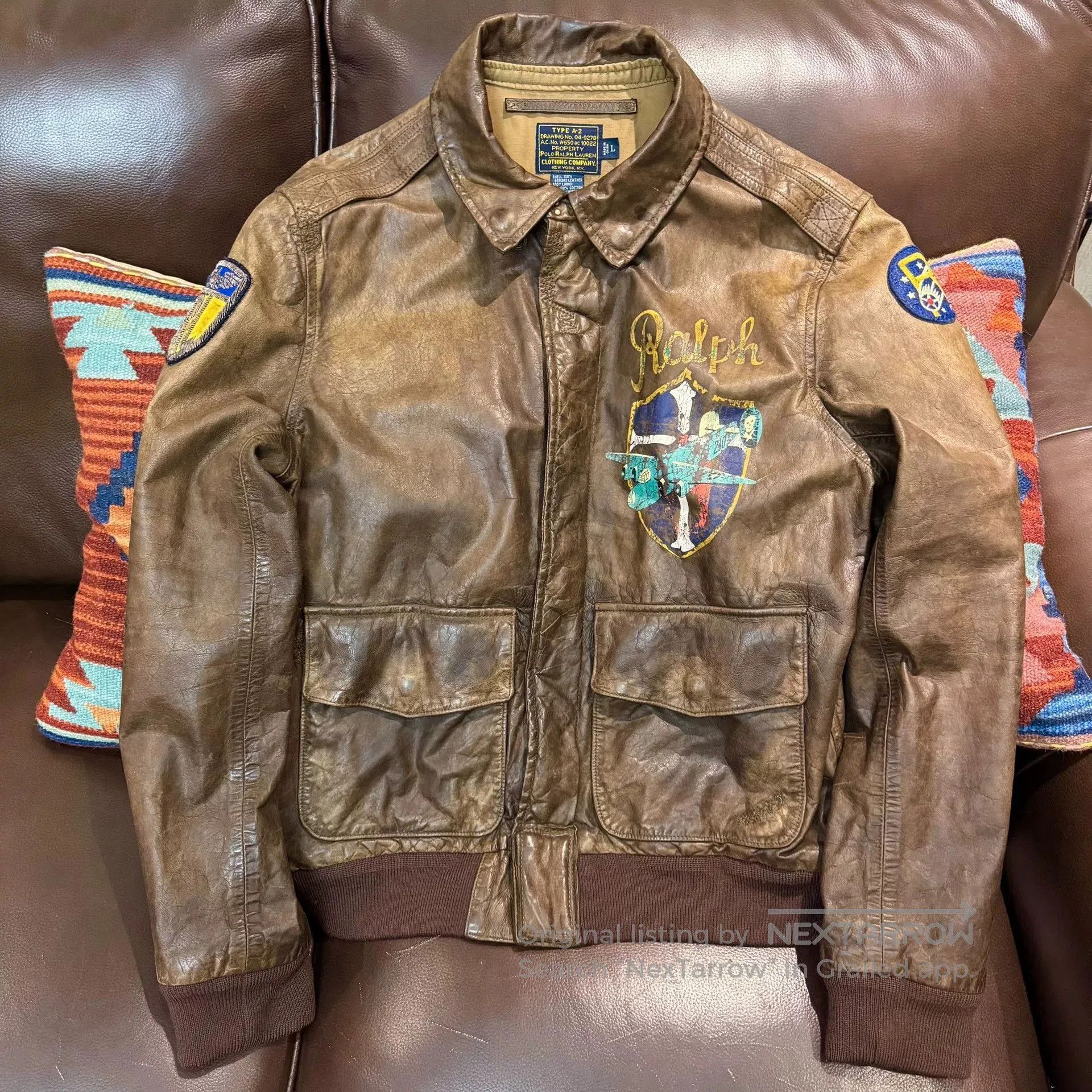 Polo Ralph Lauren Ralph Lauren A2 Leather Flight Jacket. Size US L / EU 52-54 / 3 - 2 Thumbnail