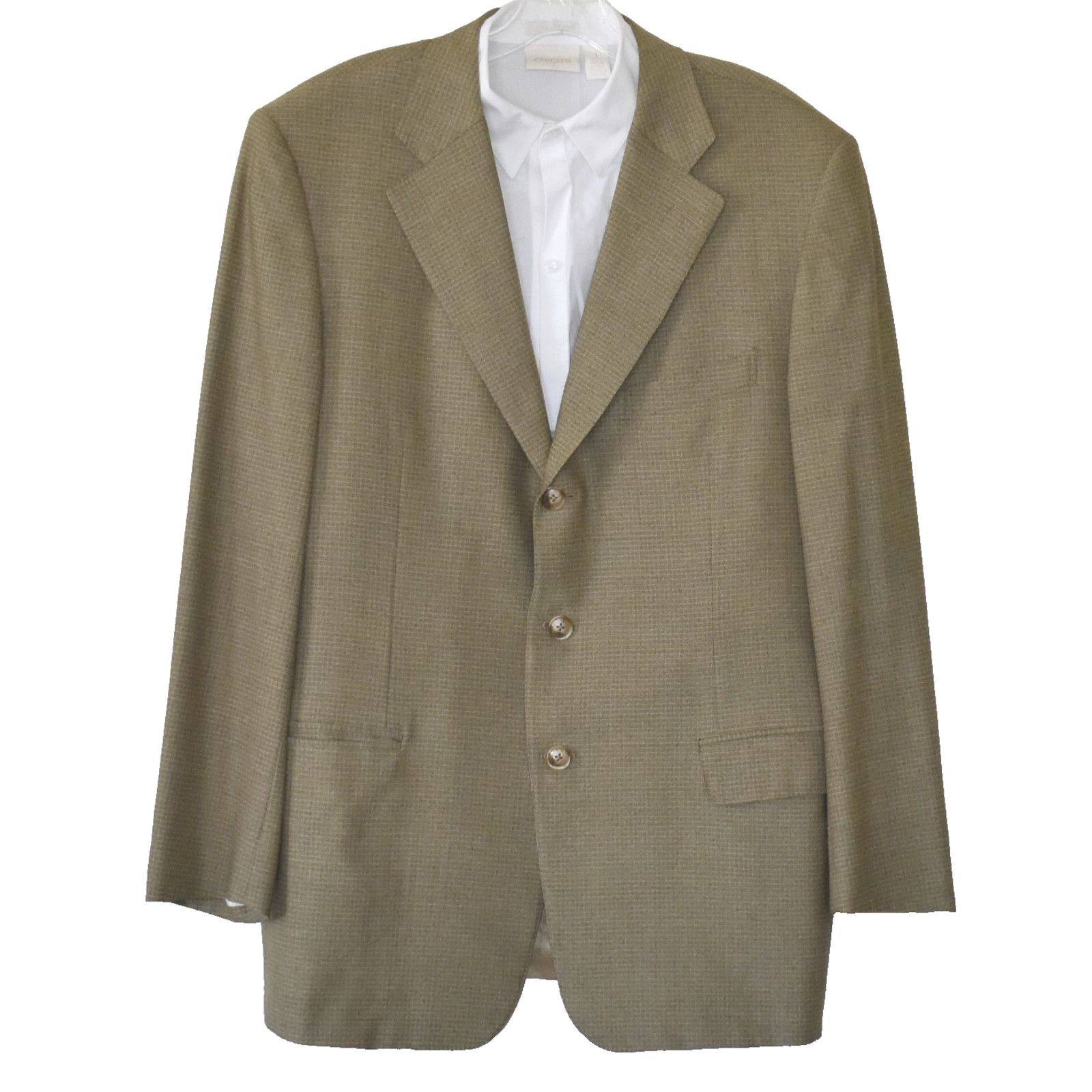 Ermenegildo Zegna ERMENEGILDO ZEGNA Beige 3 Button Fine Worsted Blazer Size 54 Size 54R - 1 Thumbnail