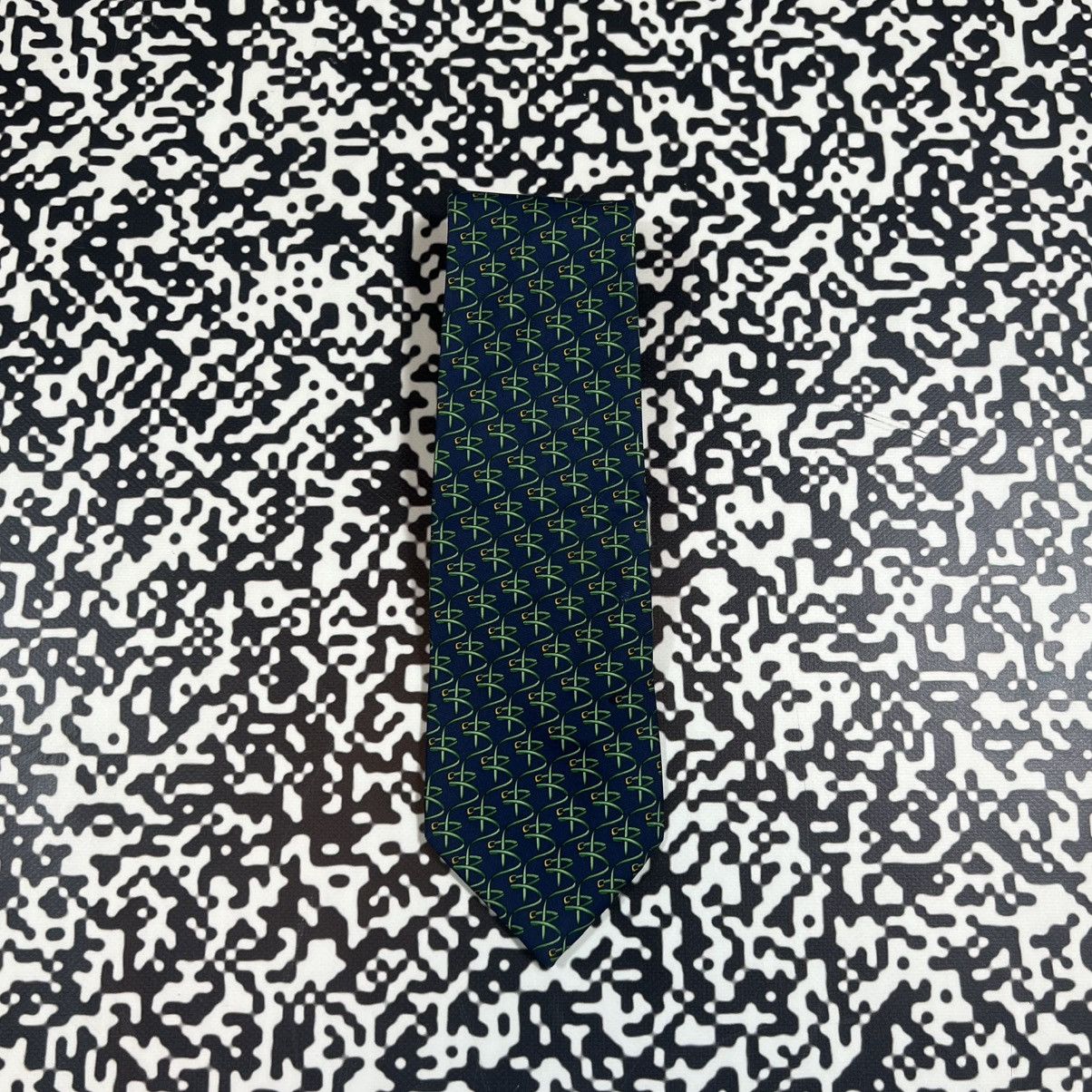 Bally Vintage Y2K Bally Monogram Luxury Casual Tie Size ONE SIZE - 1 Thumbnail
