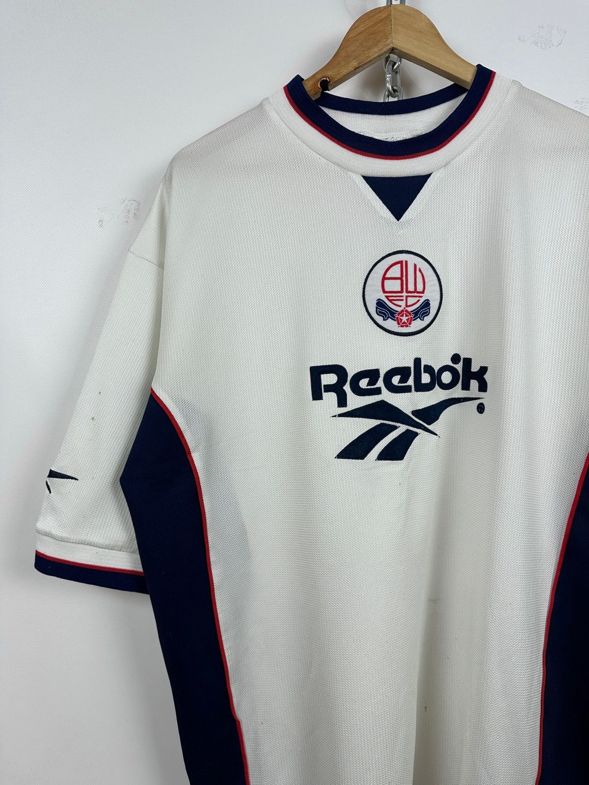 Reebok 1998/99 Reebok Bolton Wanderers Vintage Soccer Jersey Shirt Size US XXL / EU 58 / 5 - 3 Thumbnail