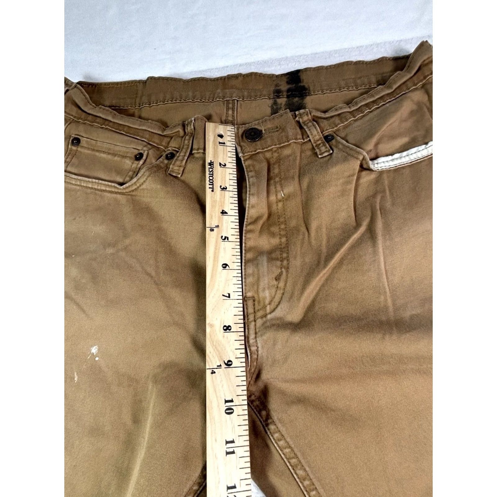 Levi's Levi's Jeans Mens 33x32 Brown Straight Leg Distressed Outdoor Workwear Denim Cotton 541 505 Grunge Mens Size US 33 - 3 Thumbnail