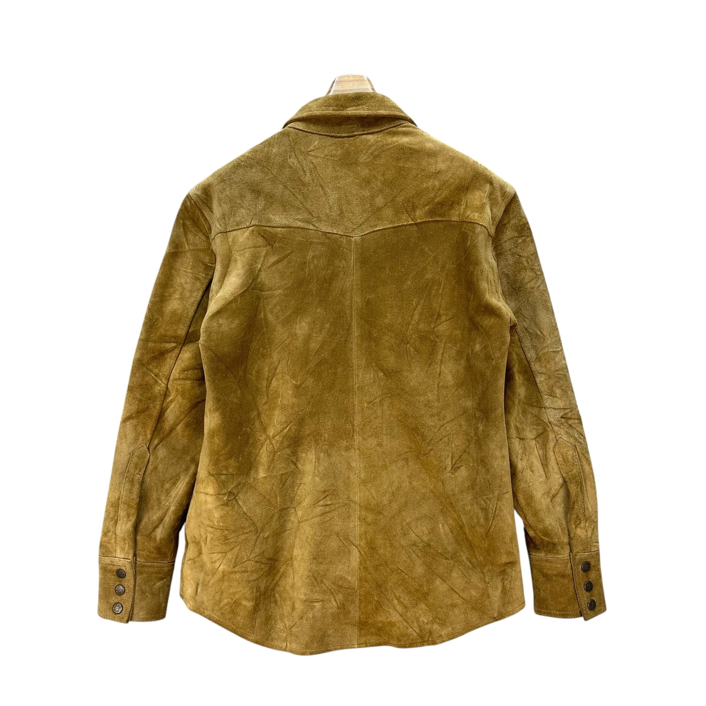 Japanese Brand DOG HOUSE Cowhide Leather Western Shirt Jacket #A78-1894 Size US M / EU 48-50 / 2 - 14 Thumbnail