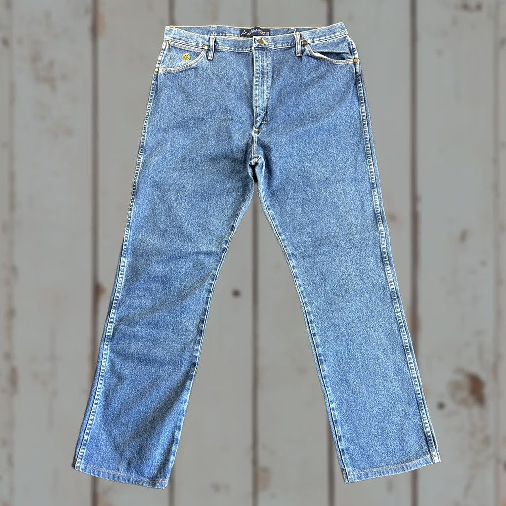 Wrangler VINTAGE Wrangler Jeans Mens George Strait Cowboy Cut Collection 40 x 36 Blue Denim 5-Pocket Wrangler Cowboy Cut Mens Jeans Size US 40 / EU 56 - 1 Thumbnail