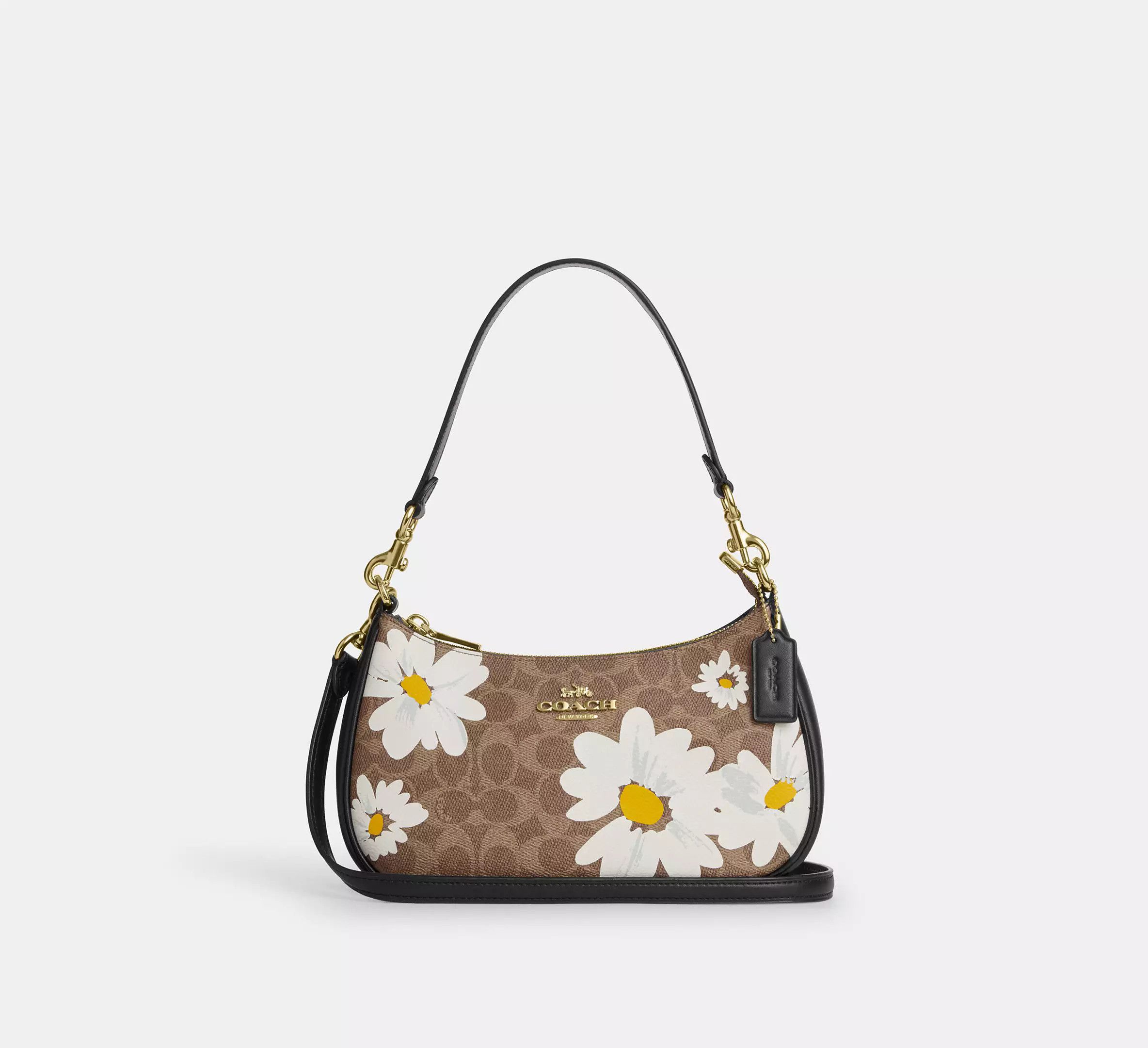 Coach Teri Shoulder Bag In Signature Canvas With Floral CZ586 Size ONE SIZE - 9 Thumbnail