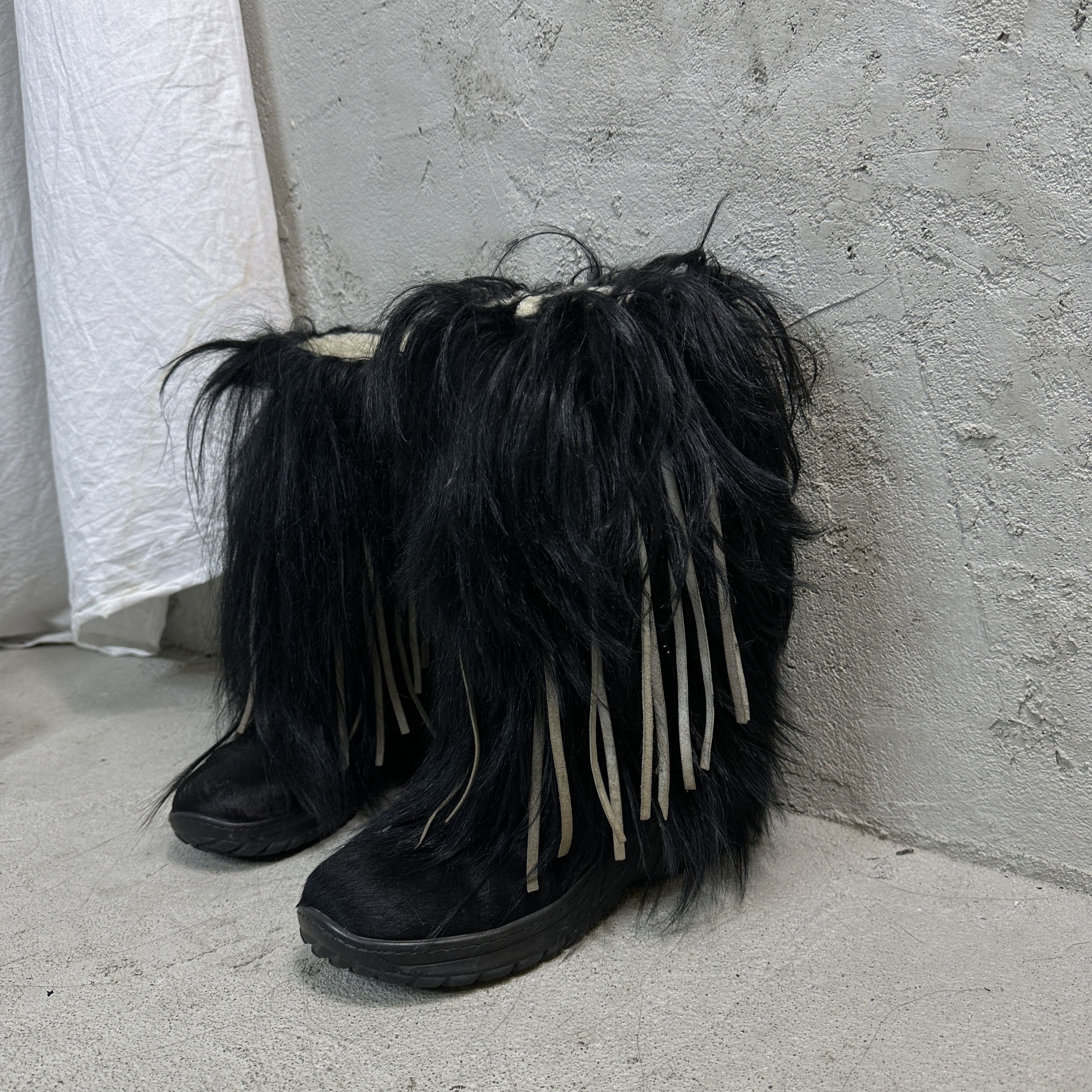 Vintage Horse Hair Opium Fur Boots Size US 7 / IT 37 - 6 Thumbnail