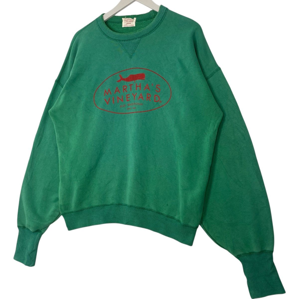 Vintage Vintage 90s Martha’s Vineyard Big Logo Crewneck Green Size US M / EU 48-50 / 2 - 2 Thumbnail