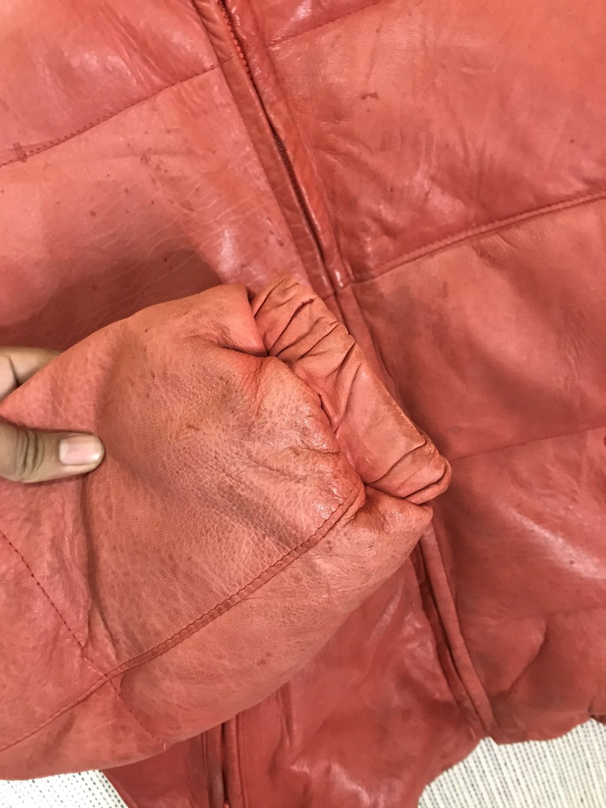 Schott × Vintage ‼️RARELY‼️VTG SCHOTT LEATHER DOWN PUFFER BOMBER JACKET‼️ Size US M / EU 48-50 / 2 - 4 Thumbnail