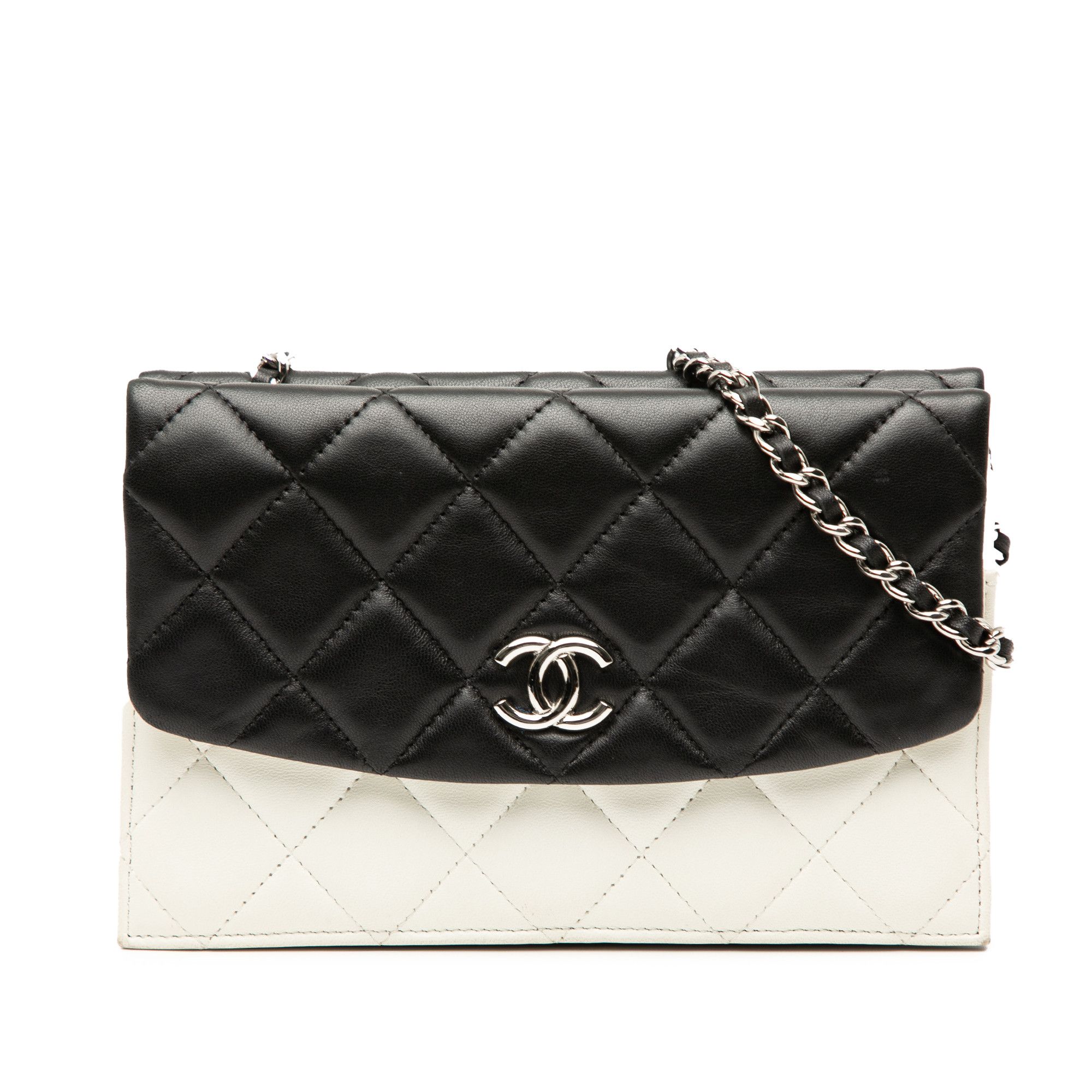 Chanel Chanel CC Bicolor Quilted Lambskin Double Sided Wallet on Chain Size ONE SIZE - 1 Thumbnail