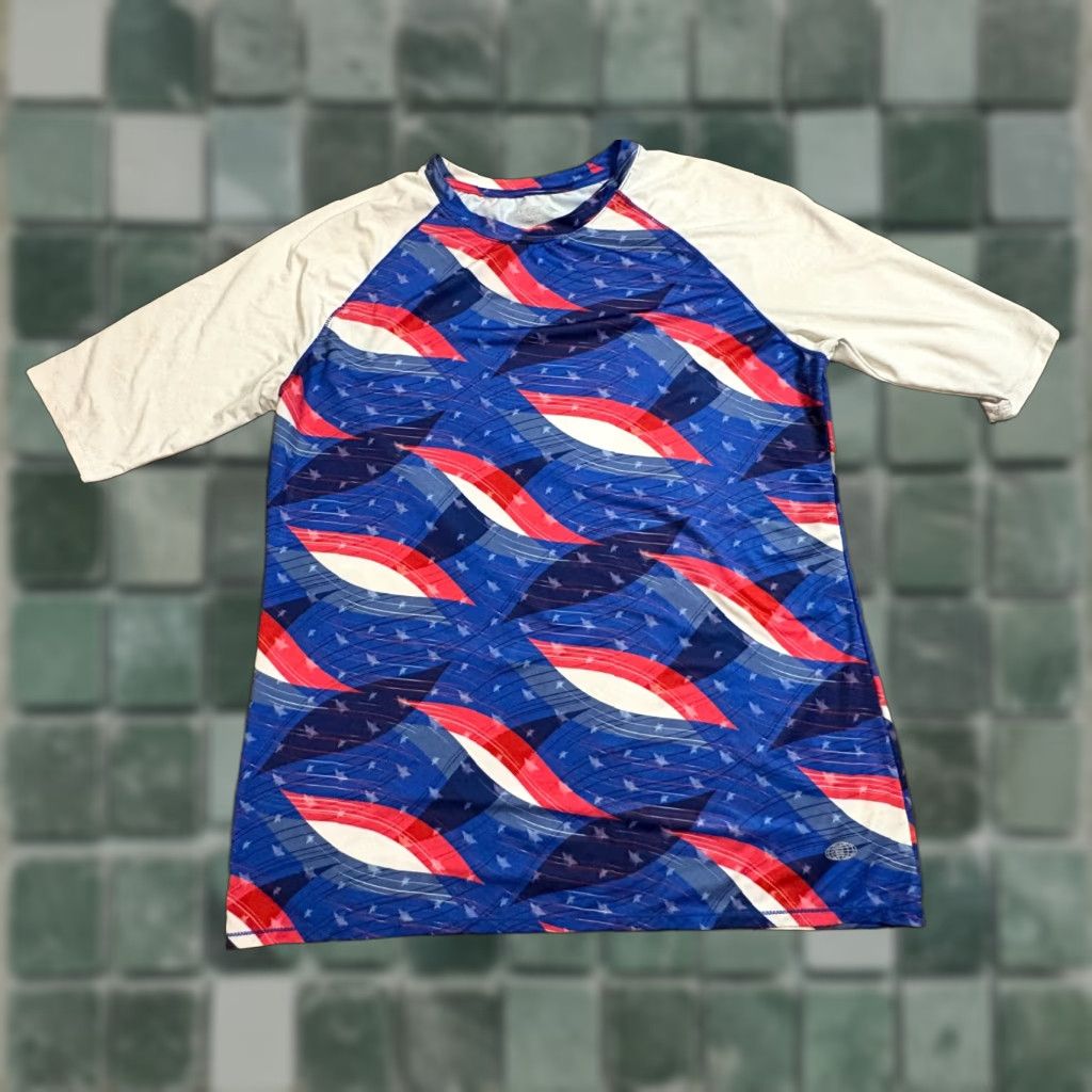 Vintage VINTAGE Reel Legends Shirt Mens Large Short Sleeve Keep It Cool Red White Blue Fishing Size US L / EU 52-54 / 3 - 1 Thumbnail