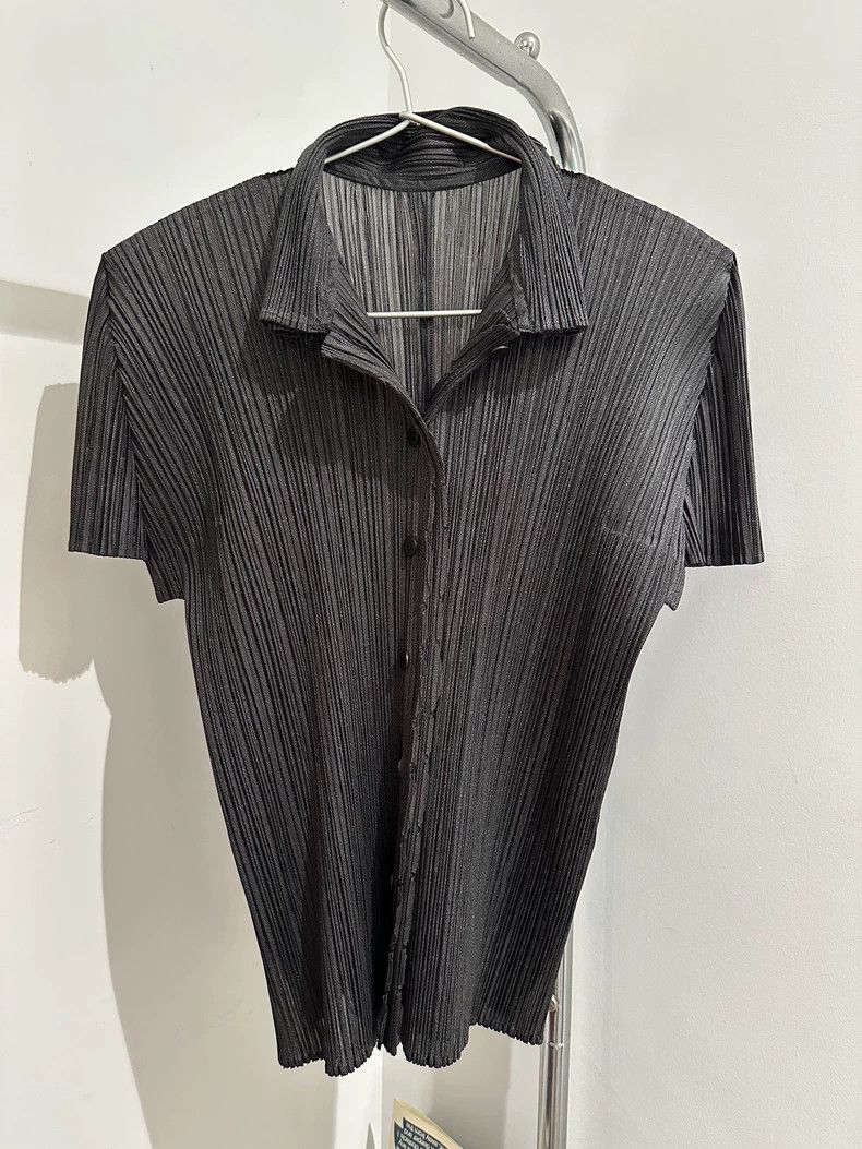 Issey Miyake Issey Miyake Pleated Short Sleeve Shirt - dmc Size US M / EU 48-50 / 2 - 1 Thumbnail