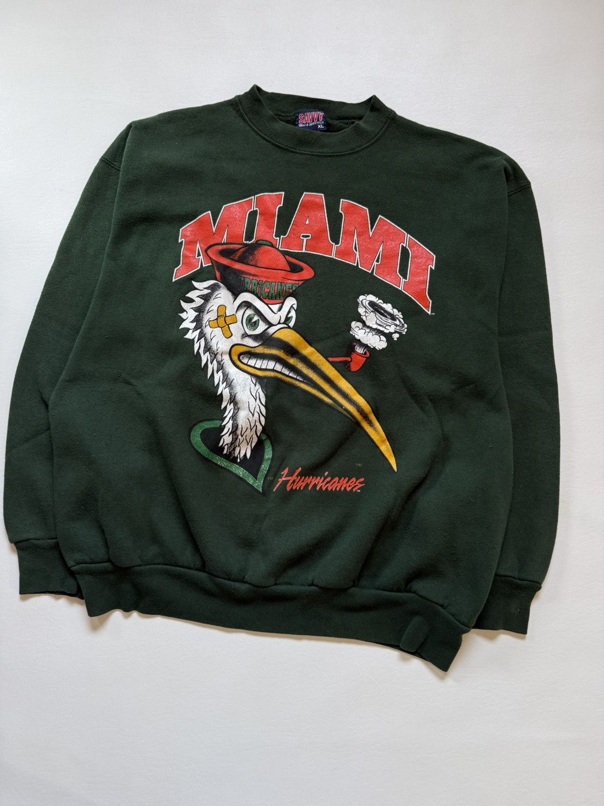 Vintage Vintage miami hurricanes sweatshirt Size US L / EU 52-54 / 3 - 1 Thumbnail