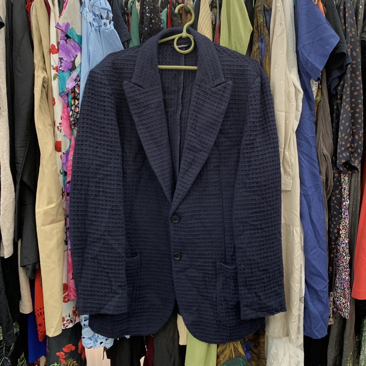 Daniele Alessandrini Daniele Alessandrini Cinquanta Waffle Knit Lana/Wool Blazer Size 48R - 1 Thumbnail