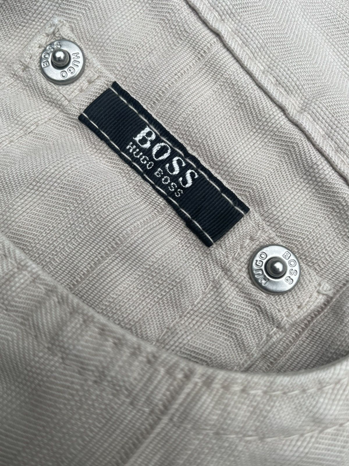 Designer Vintage Hugo Boss Herringbone Twill Size US 33 - 18 Thumbnail