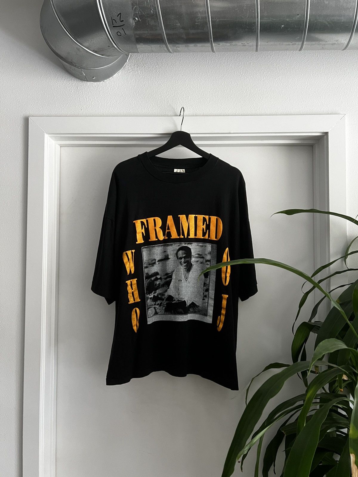 image of Vintage Oj Simpson - “Who Framed Oj” Tee in Black, Men's (Size XL)