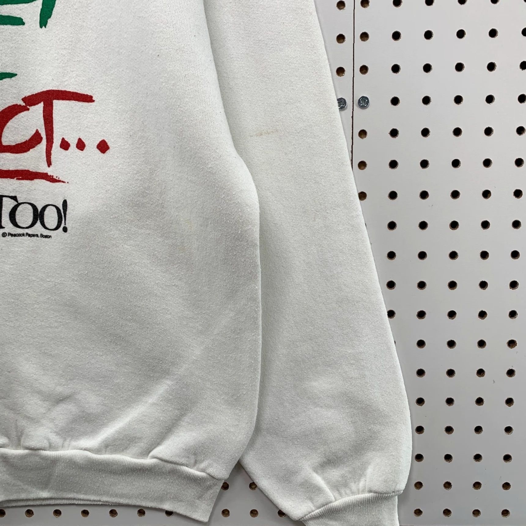 Vintage VINTAGE Peacocks Sweatshirt Womens L White Crewneck Fleece Made USA Funny Italian Size L / US 10 / IT 46 - 7 Thumbnail