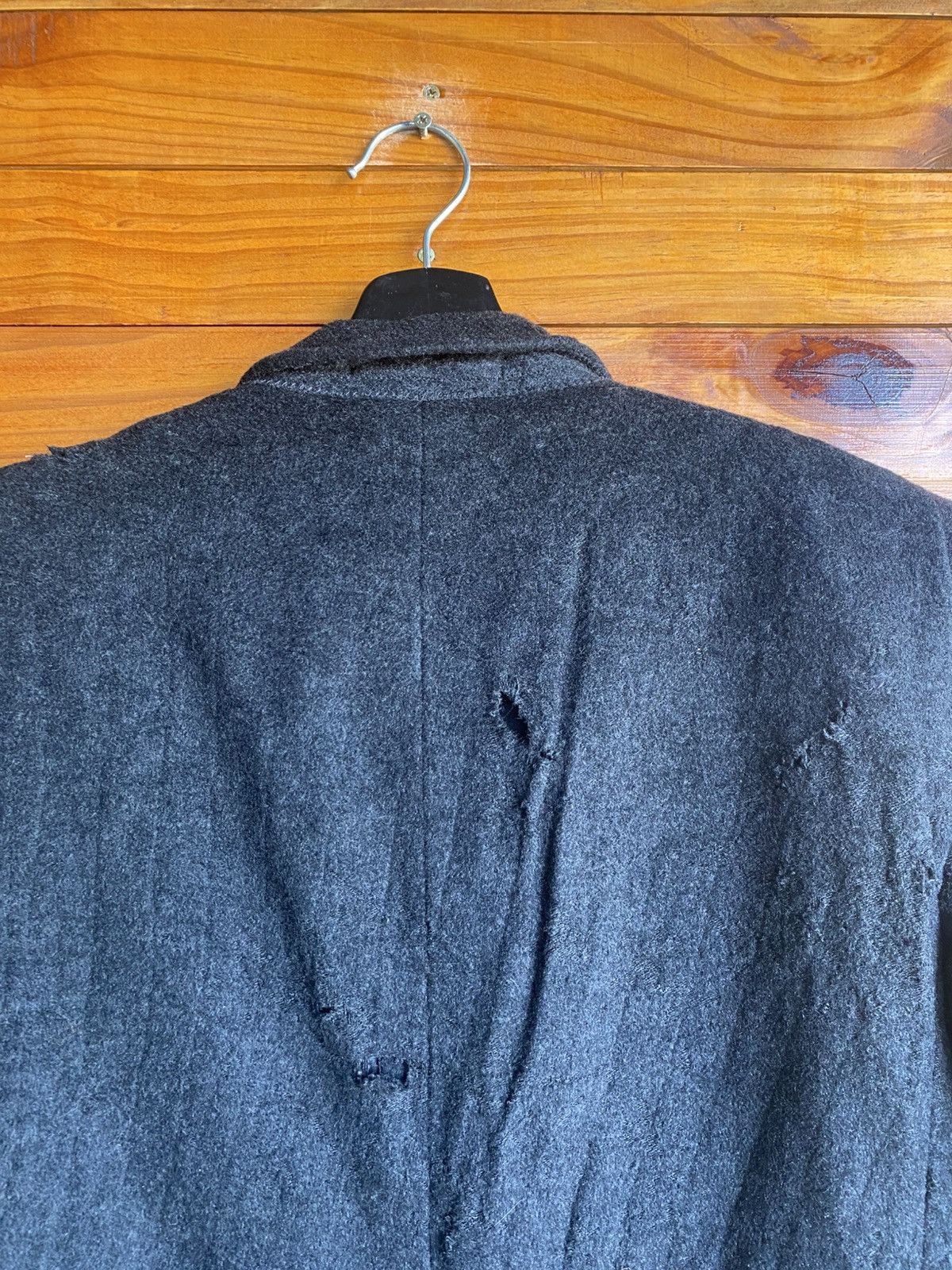 Comme des Garcons Homme Comme des Garçons Homme Wool Blazer Jacket Disstress Size US M / EU 48-50 / 2 - 13 Thumbnail