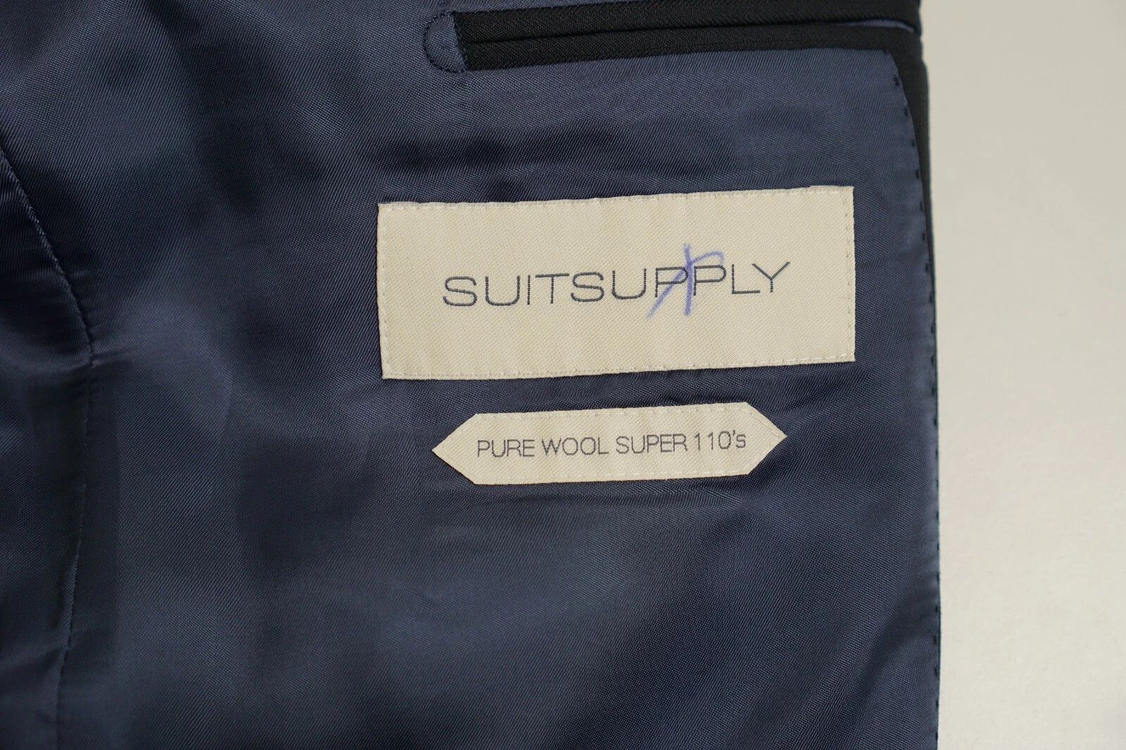 Suitsupply Men Suitsupply Blazer Napoli Navy Wool Super 110 98 UK/US40L Size 40L - 5 Thumbnail
