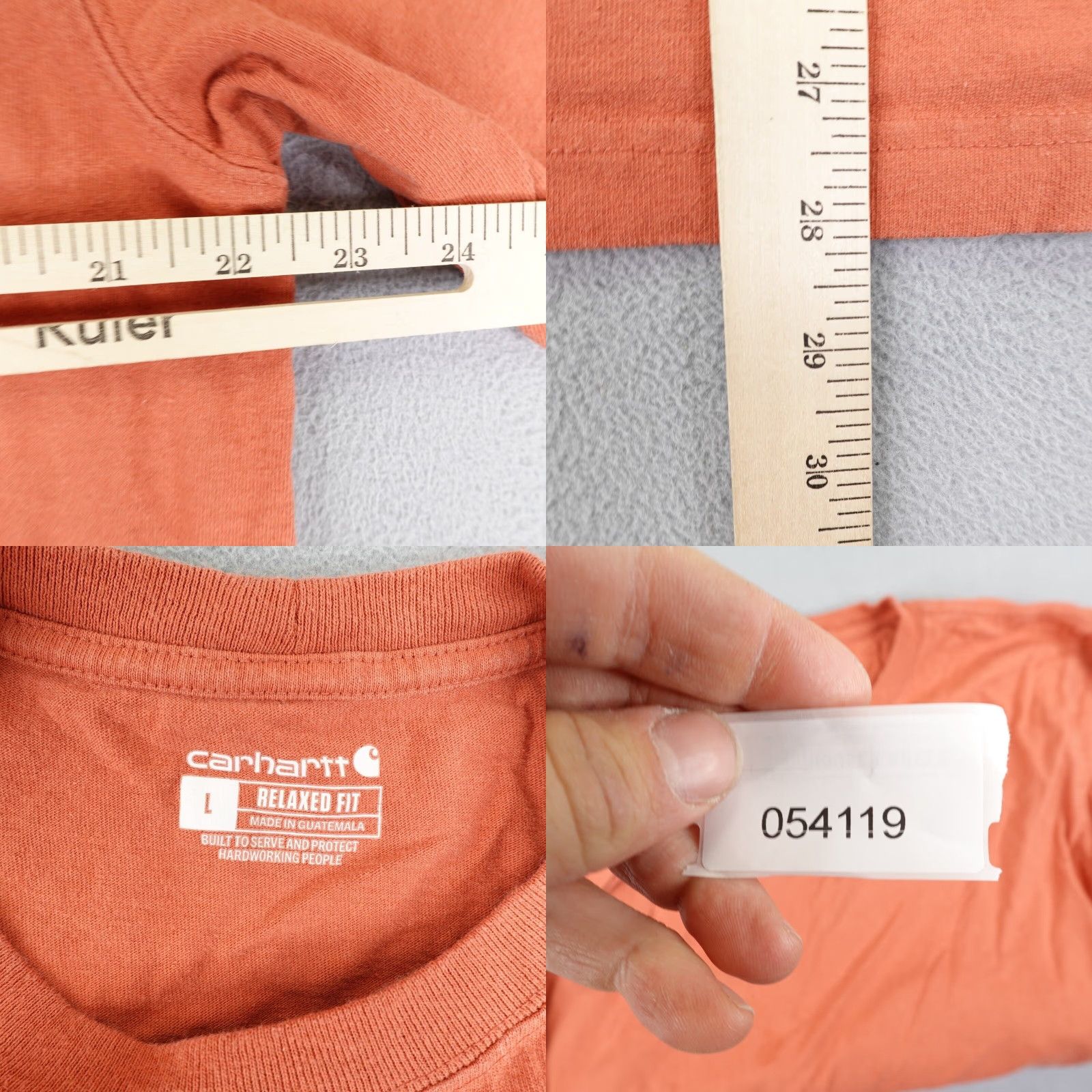 Carhartt VINTAGE Carhartt T-Shirt Mens Large Orange Graphic Logo Heavyweight Workwear Outdoor Size US L / EU 52-54 / 3 - 8 Thumbnail