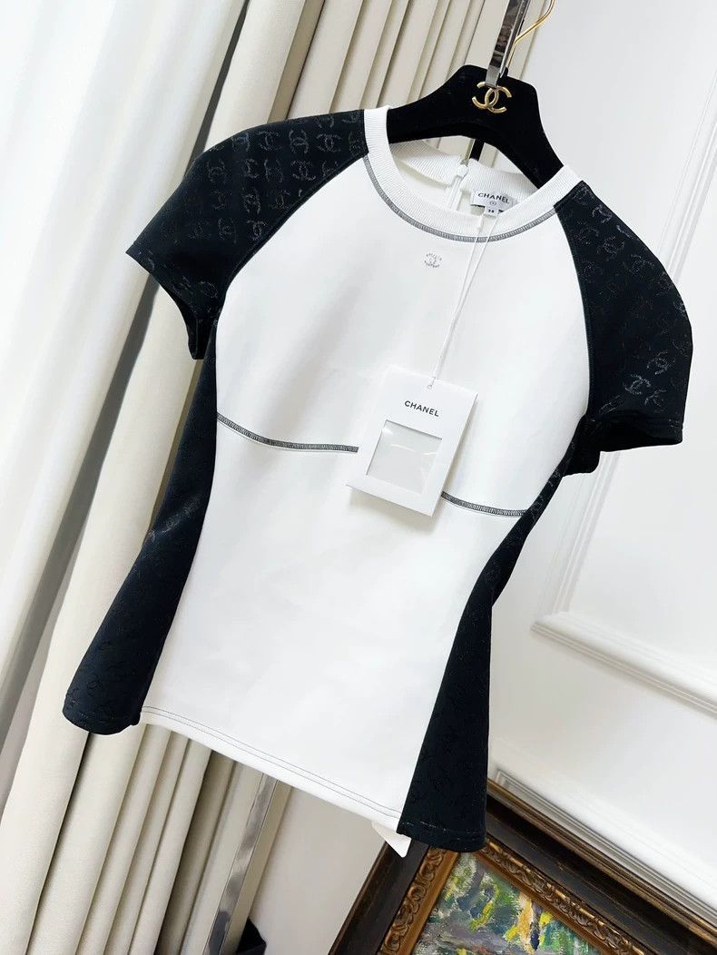 Chanel Chanel 24C Logo Short Sleeve Top Size M / US 6-8 / IT 42-44 - 7 Thumbnail