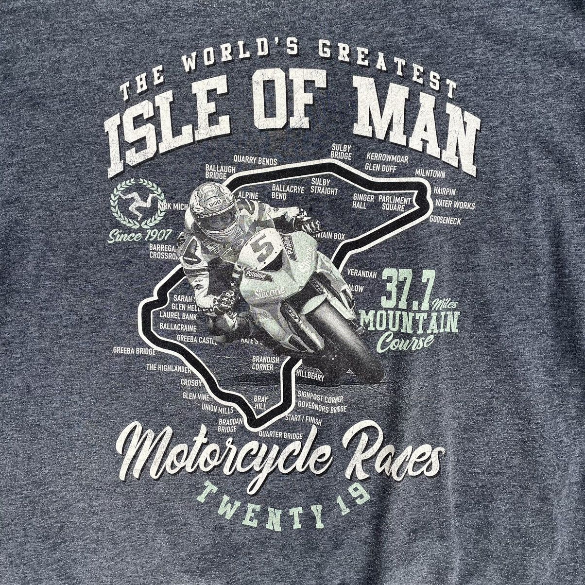 20471120 Vintage Isle Of Man T-shirts Racing Motorcycles Races Y2K Size US XL / EU 56 / 4 - 7 Thumbnail