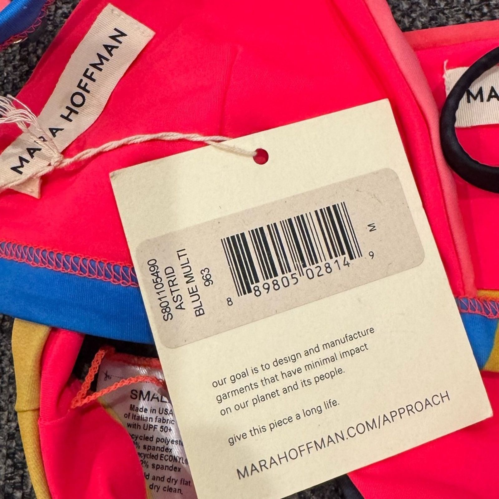 Mara Hoffman Mara Hoffman Astrid Triangle Bikini - Blue Multi Size S & M Size ONE SIZE - 4 Thumbnail