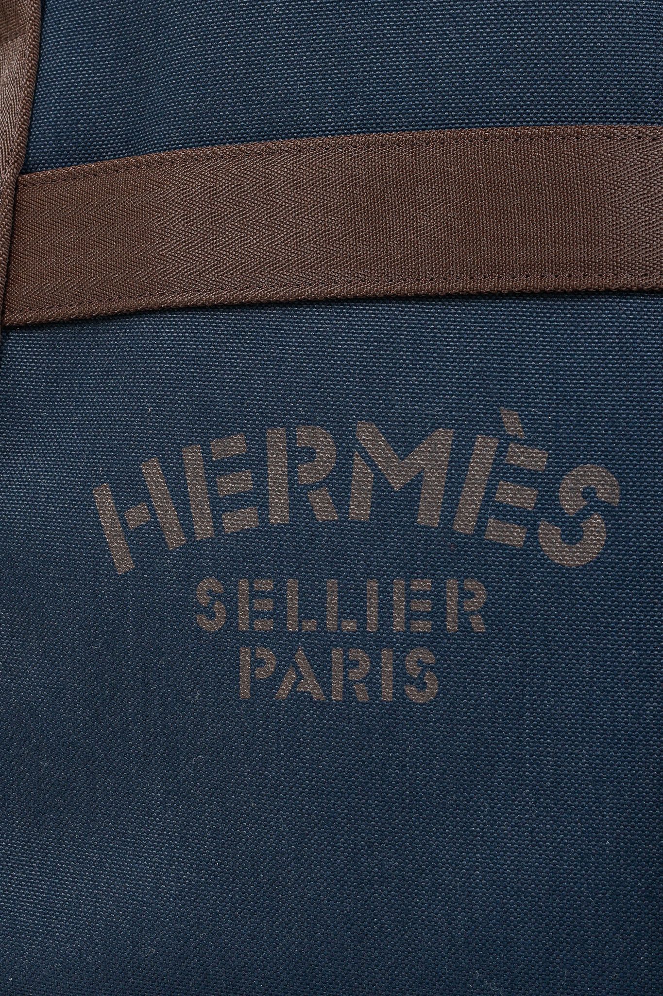 Hermes Hermes Grooming Bleu Navy & Feu Canvas Bag Size ONE SIZE - 9 Thumbnail