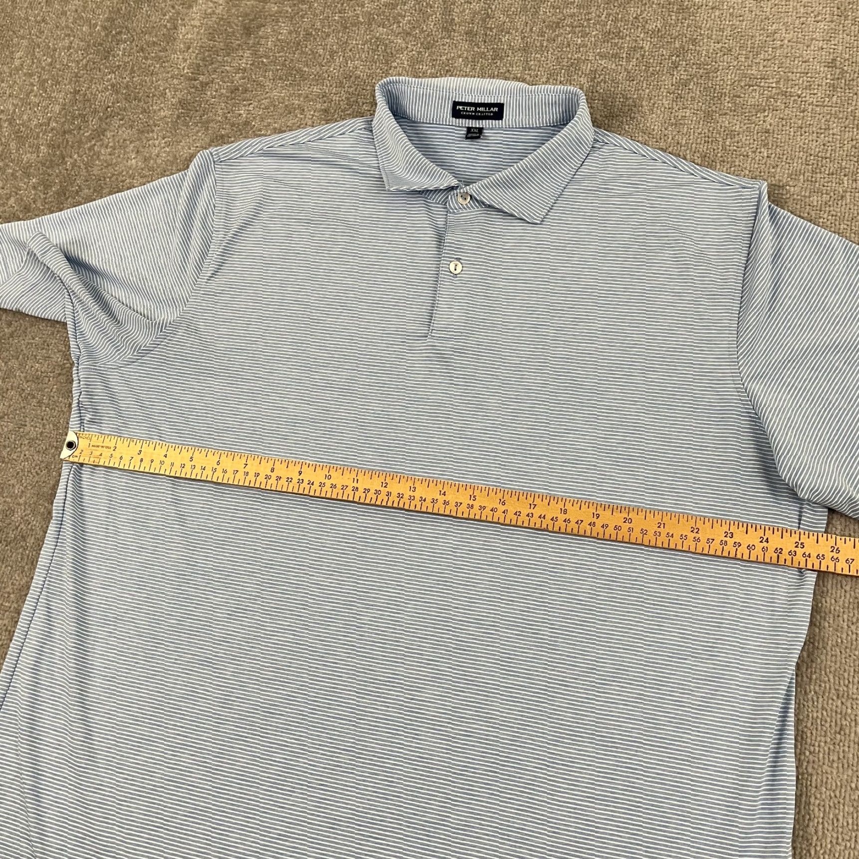 Peter Millar Peter Millar Crown Crafted Polo 2XL Blue Golf Performance Stretch Mens Size US XXL / EU 58 / 5 - 6 Thumbnail