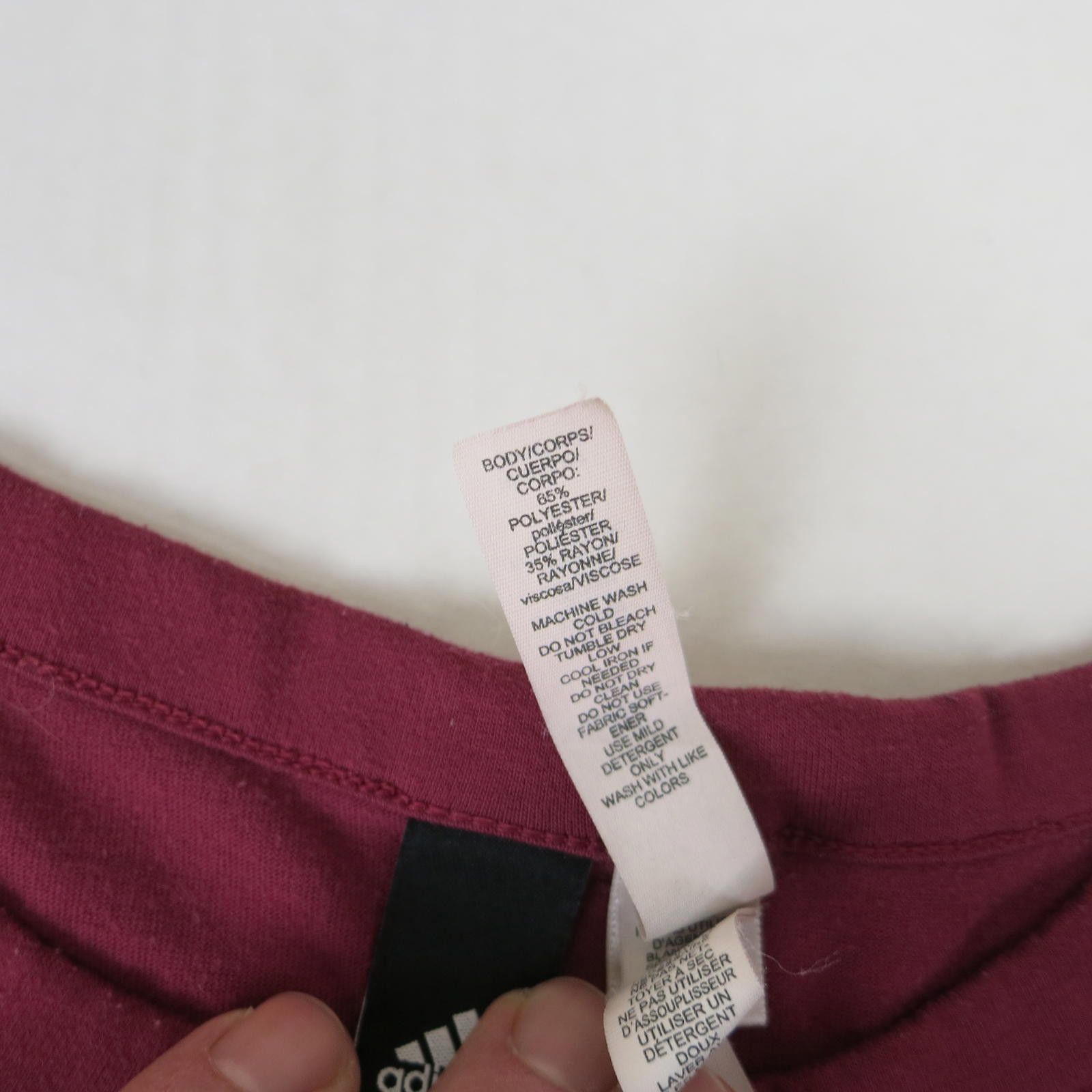 Adidas Women's Medium adidas Burgundy and Gray Tunic Shirt Size M / US 6-8 / IT 42-44 - 7 Thumbnail