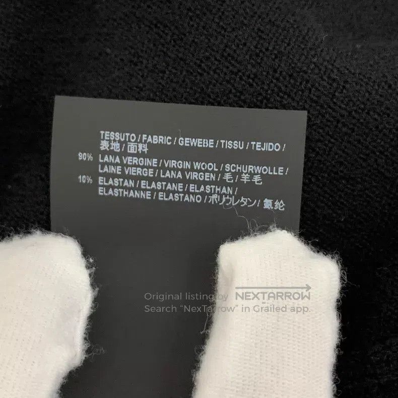 Balenciaga Balenciaga Black Logo Letter Round Neck Wool Knit Sweater Size XS / US 0-2 / IT 36-38 - 8 Thumbnail