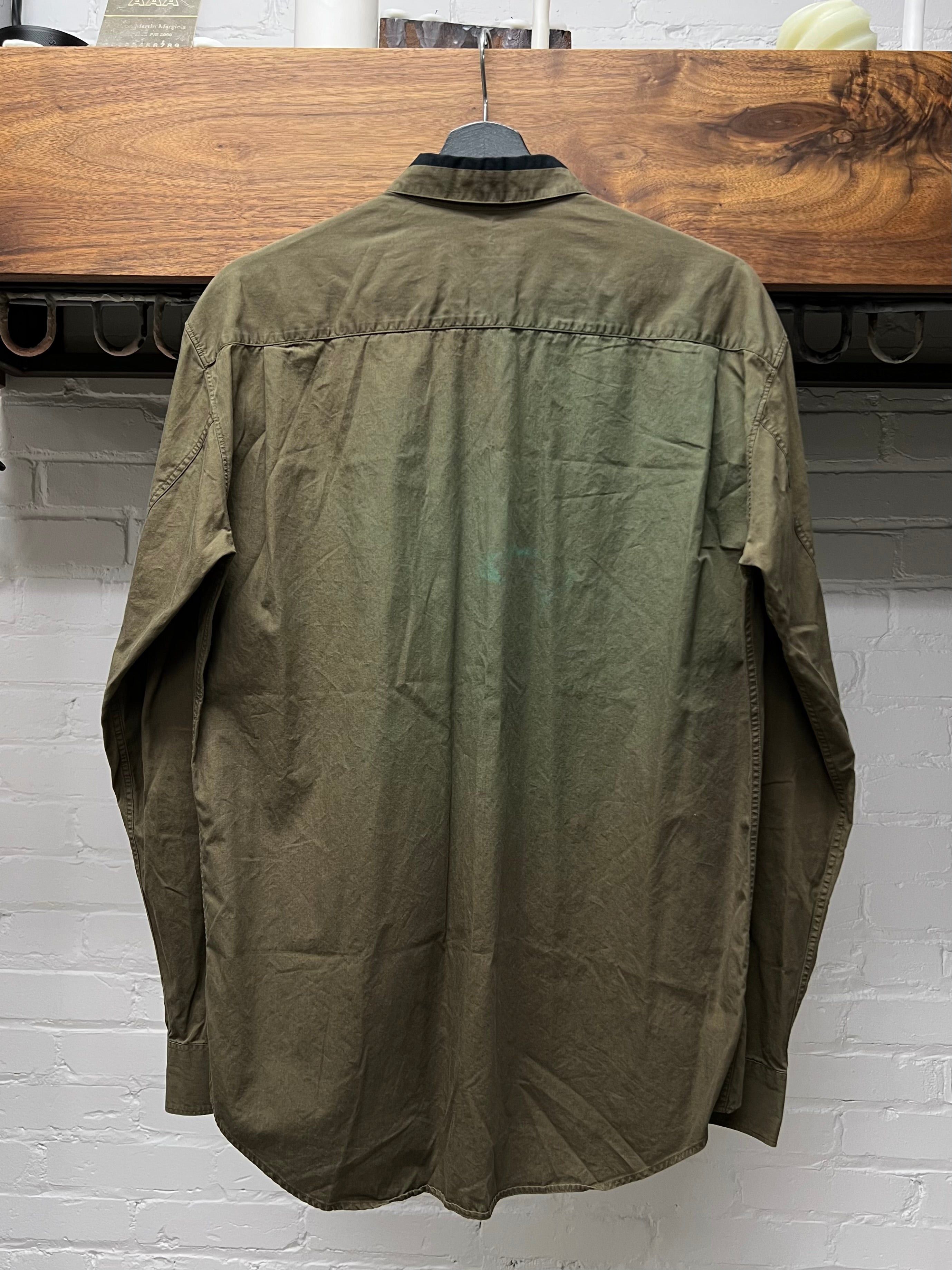 Helmut Lang Vintage Helmut Lang ‘Stacked Collar’ Button Down Shirt Size US M / EU 48-50 / 2 - 3 Thumbnail