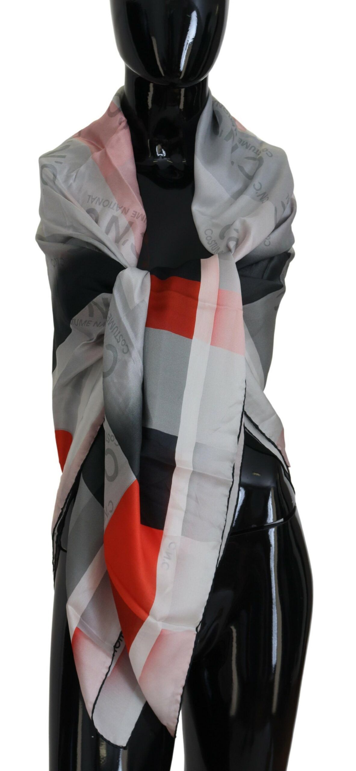 Costume National Elegant Checkered Silk Women's Scarf Size ONE SIZE - 1 Thumbnail