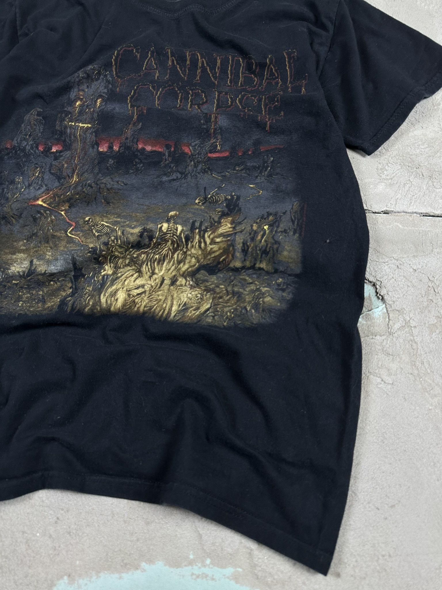 Band Tees Vintage Y2k Cannibal Corpse A Skeletal Domain Promo T-shirt Size US M / EU 48-50 / 2 - 5 Thumbnail