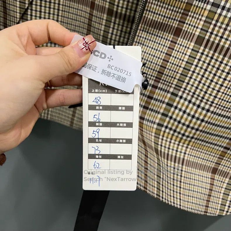 Hermes Hermes Gingham canvas zipper hooded jacket Size US M / EU 48-50 / 2 - 5 Thumbnail