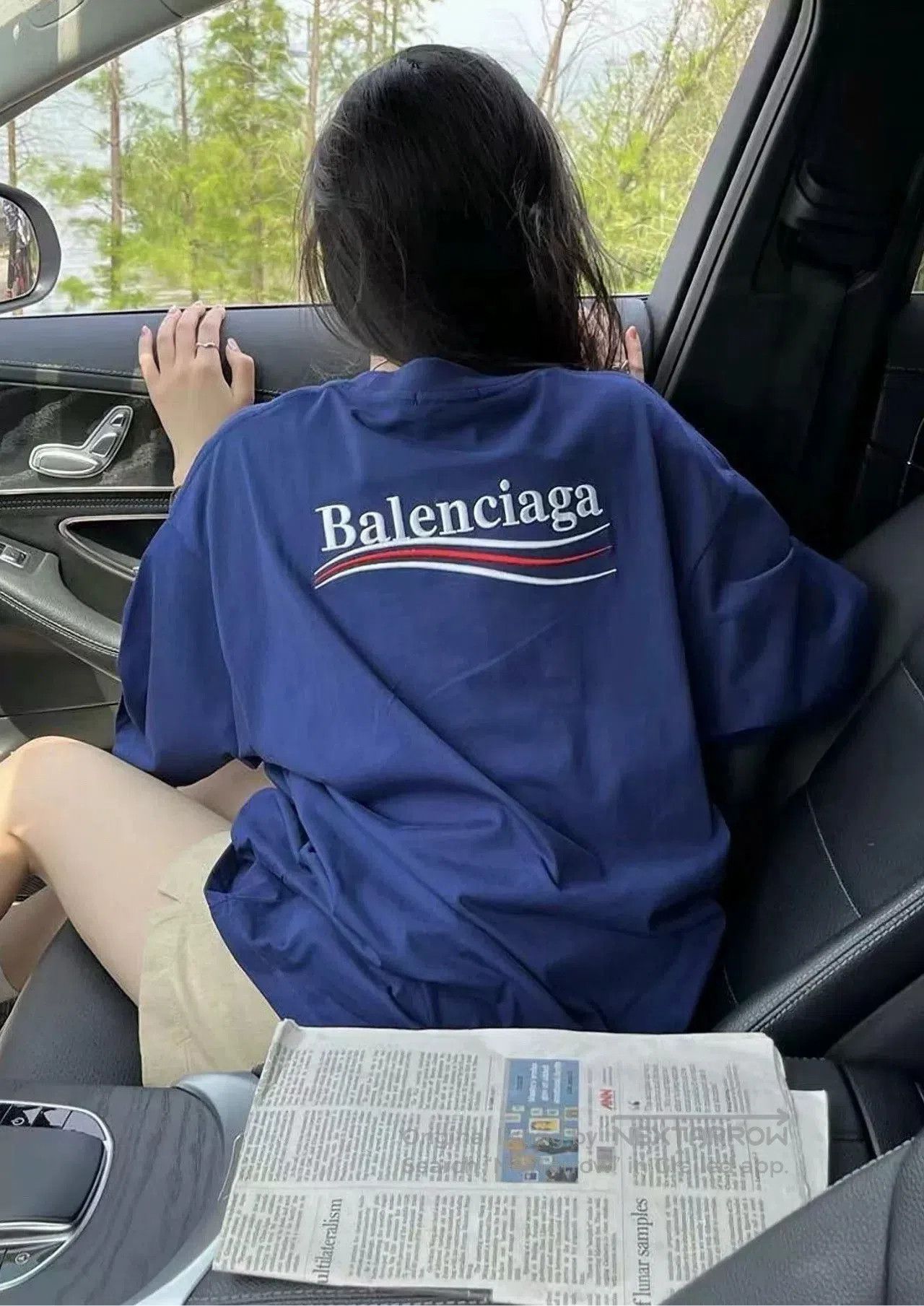 Balenciaga balenciaga navy blue logo t. Size US XS / EU 42 / 0 - 9 Thumbnail
