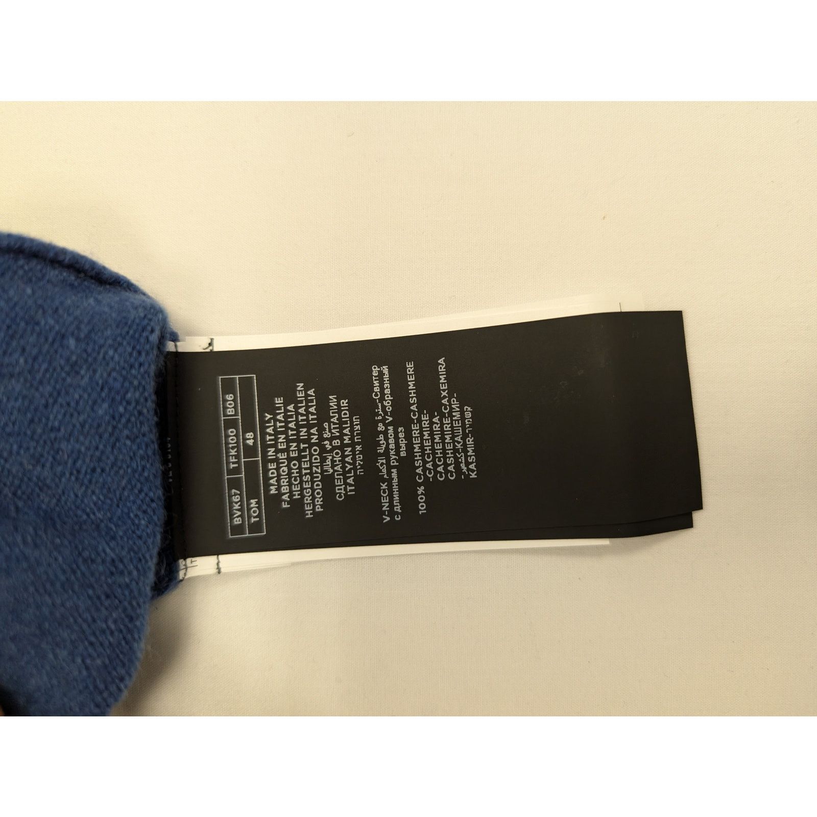 Tom Ford o1rshd1 V-Neck Turtle Neck Sweatshirt in Blue Size US M / EU 48-50 / 2 - 18 Thumbnail