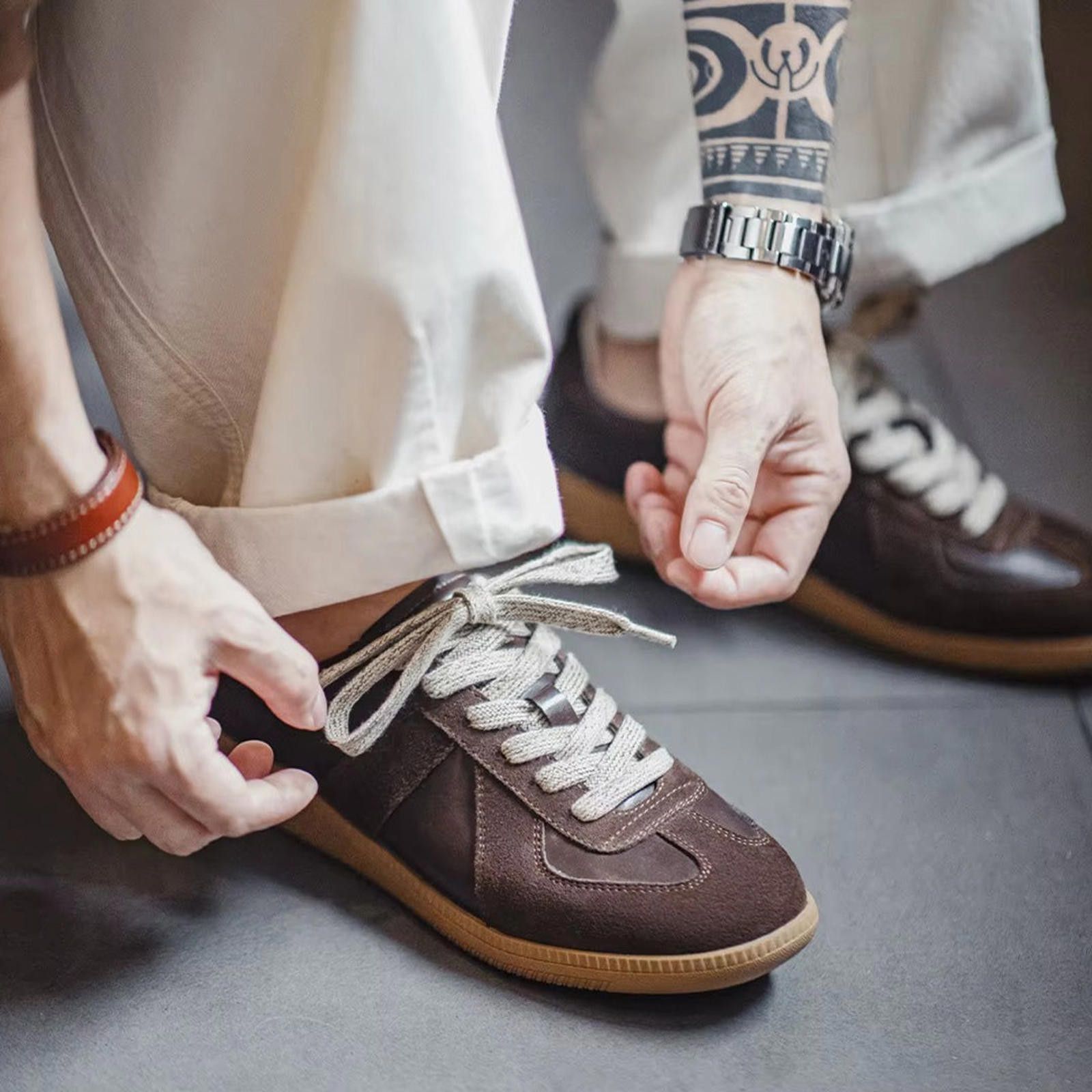 Other Brown Nubuck Leather Casual Trainers Size US 9 / EU 42 - 1 Thumbnail