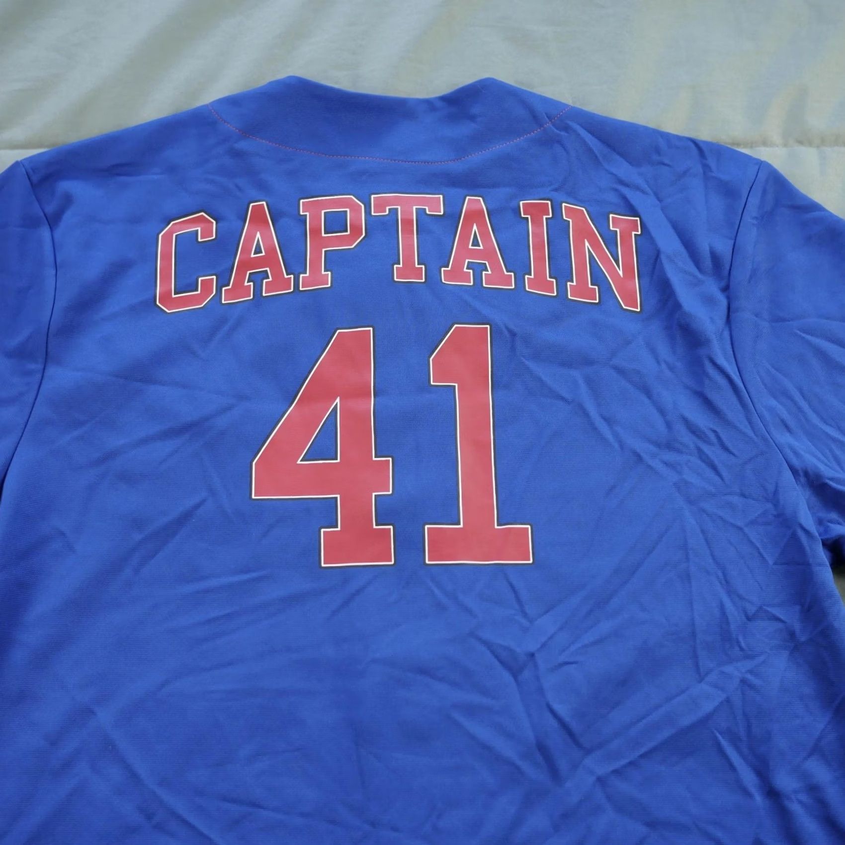 Vintage Marvel Captain America Shirt Mens Large Baseball Jersey Button Up Mad Engine Size US L / EU 52-54 / 3 - 7 Thumbnail
