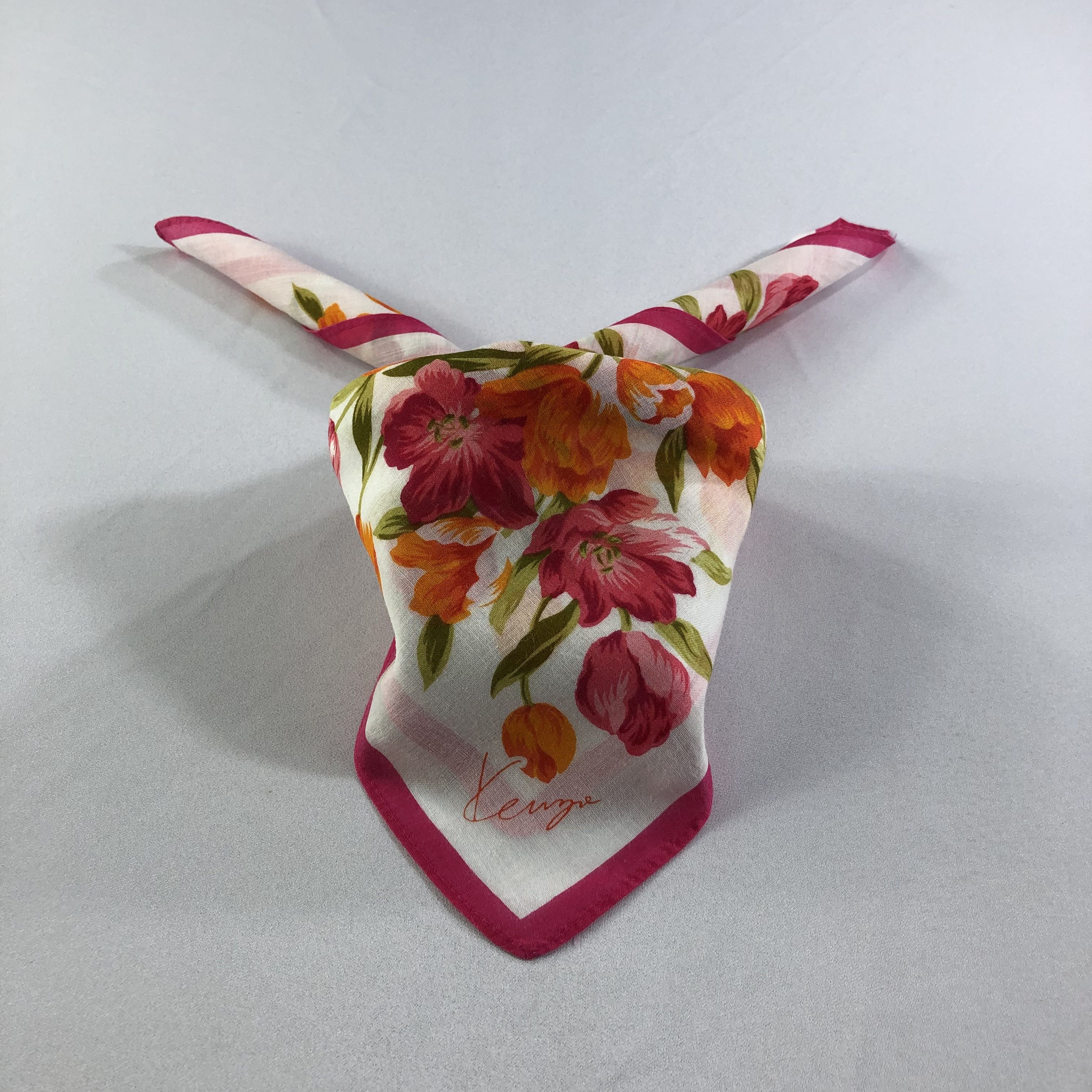 Kenzo Kenzo Floral Handkerchief Neckerchief Bandana H1975 Size ONE SIZE - 1 Thumbnail