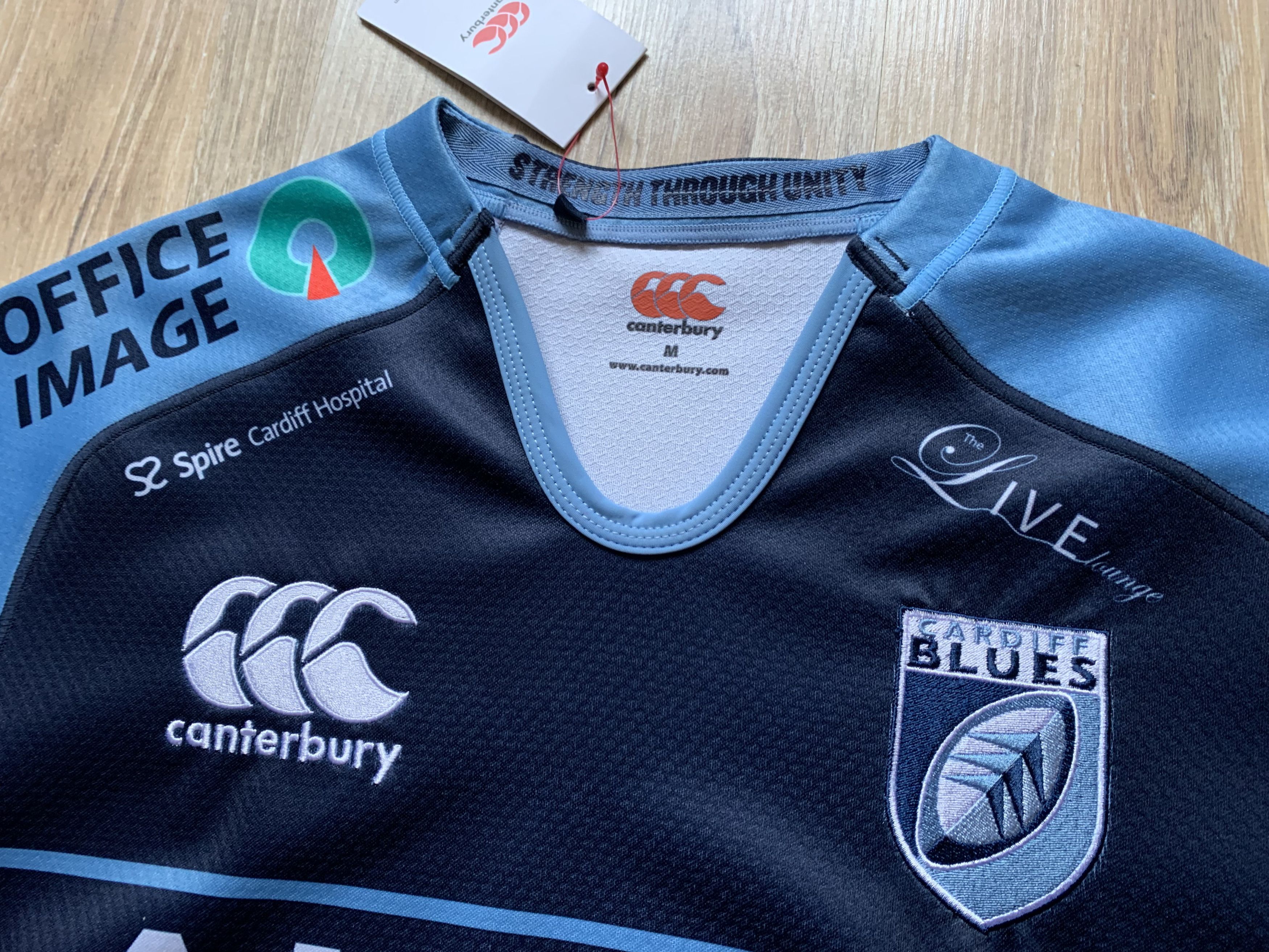 Canterbury of New Zealand Canterbury Cardiff Blues Home Rugby Jersey Size US M / EU 48-50 / 2 - 5 Thumbnail