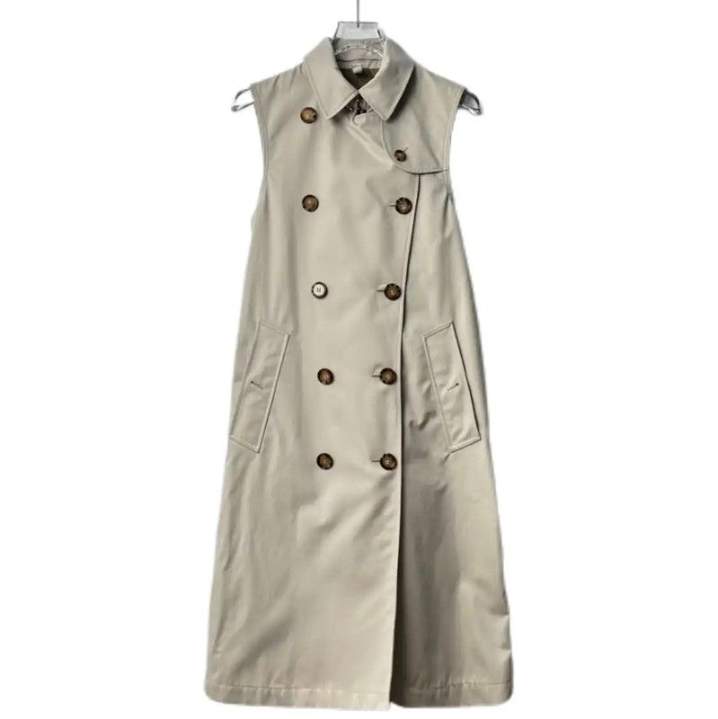 Burberry Burberry Gray Cotton Blend Sleeveless Dress Size L / US 10 / IT 46 - 1 Thumbnail