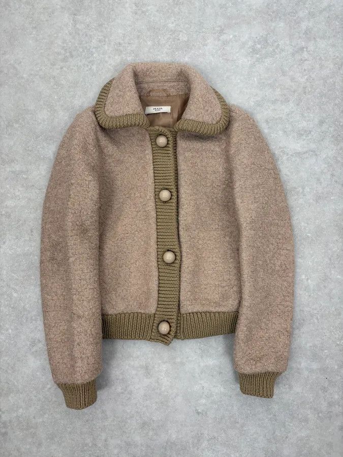 AW2010 Prada Beige Wool Cardigan Jacket