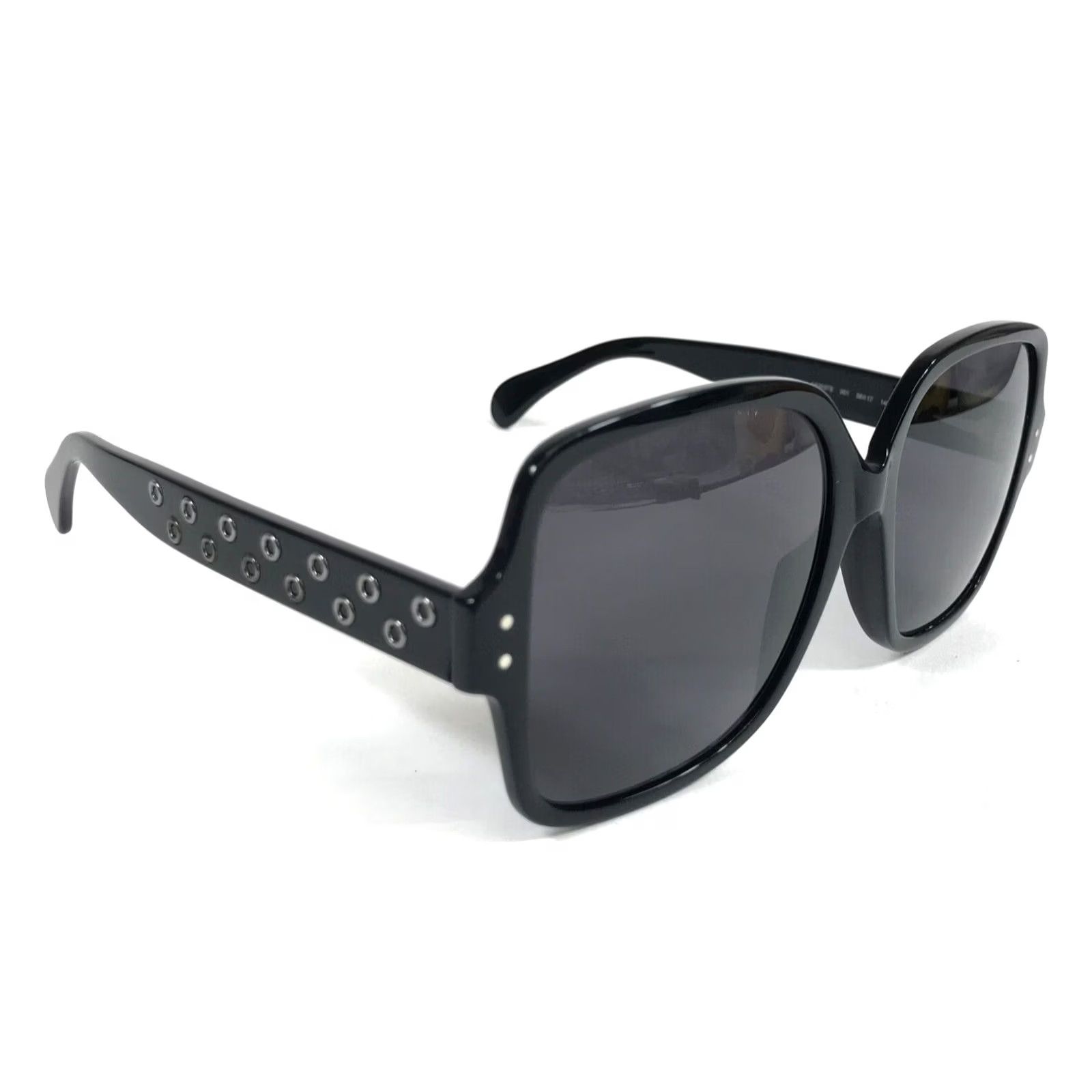 Alaia Sunglasses AA0037S 001 Black Oversized Square Frames  display picture 3