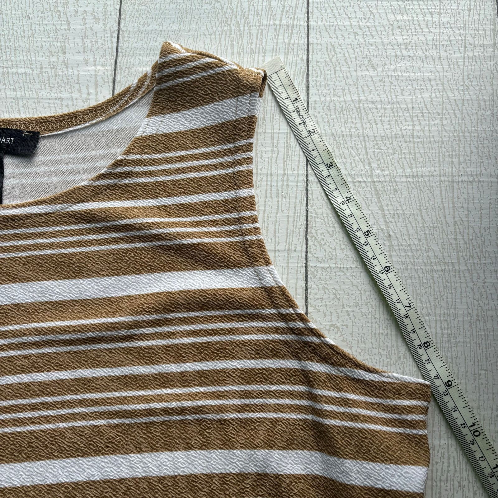 Other Ashley Stewart Brown & White Sleeveless Tunic Size 14/16 Size XL / US 12-14 / IT 48-50 - 6 Thumbnail
