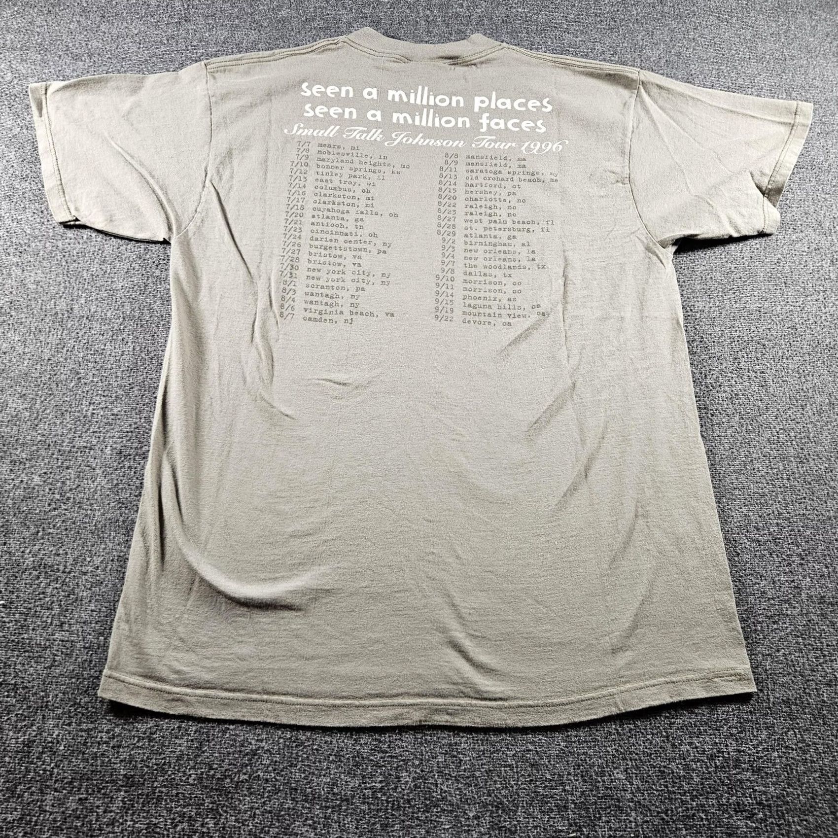 Tultex VINTAGE Hootie & The Blowfish Shirt Mens XL Green Tultex 90s Band Concert Logo Graphic Print Short Sleeve Crew Neck T-Shirt Size US XL / EU 56 / 4 - 7 Thumbnail