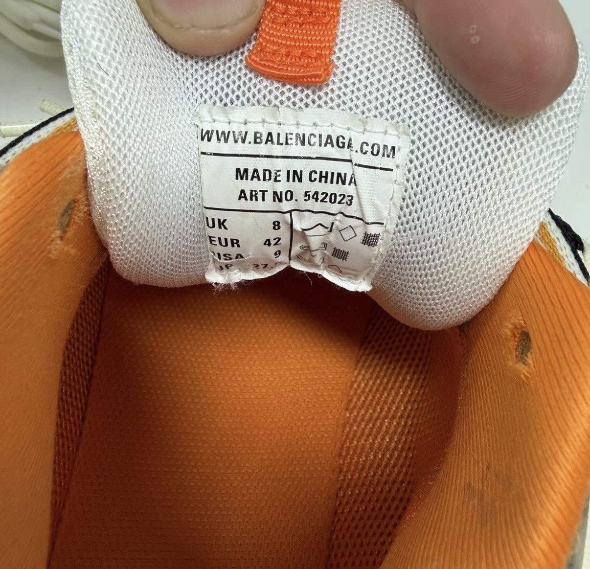 Balenciaga Balenciaga Track White/Orange shoes Size US 8.5 / EU 41-42 - 4 Thumbnail