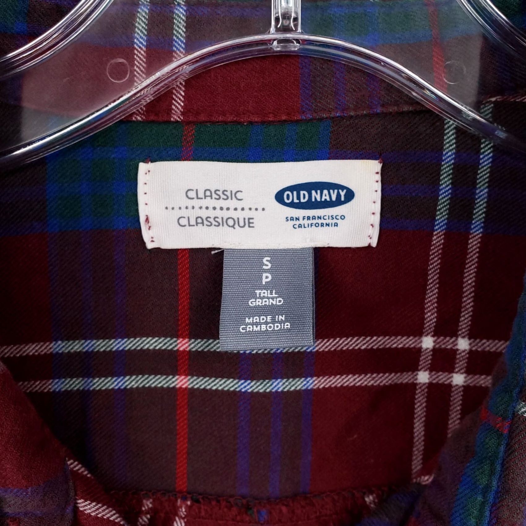 Old Navy Old Navy Shirt Womens S Tall Button-Up Red Plaid Classic Fit Long Sleeves Size S / US 4 / IT 40 - 3 Thumbnail