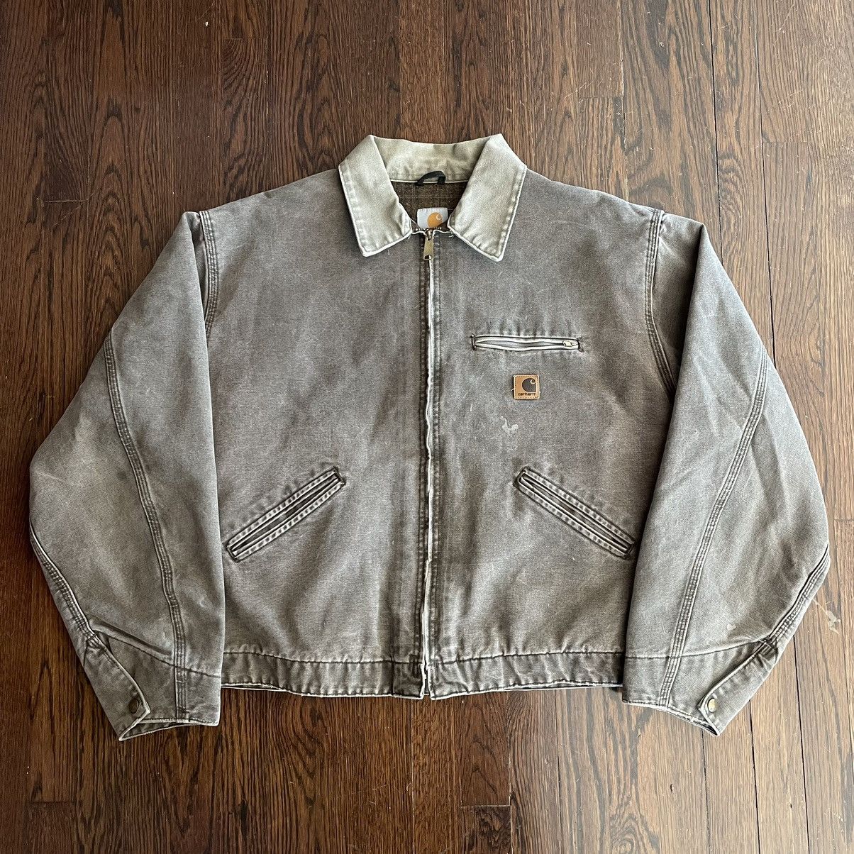 image of Carhartt Detroit Jacket J97 Faded Light Brown, Men's (Size 2XL)