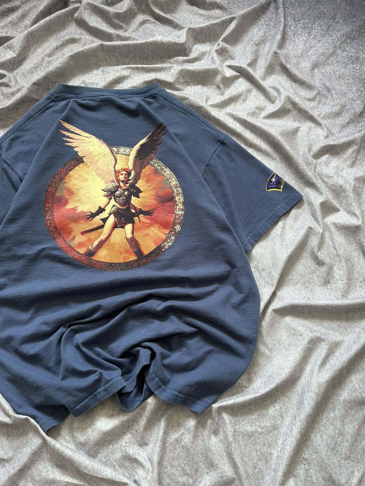 Vintage Vtg 00s Magic The Gathering Facta Non Verba Reya Tee Size US L / EU 52-54 / 3 - 3 Thumbnail