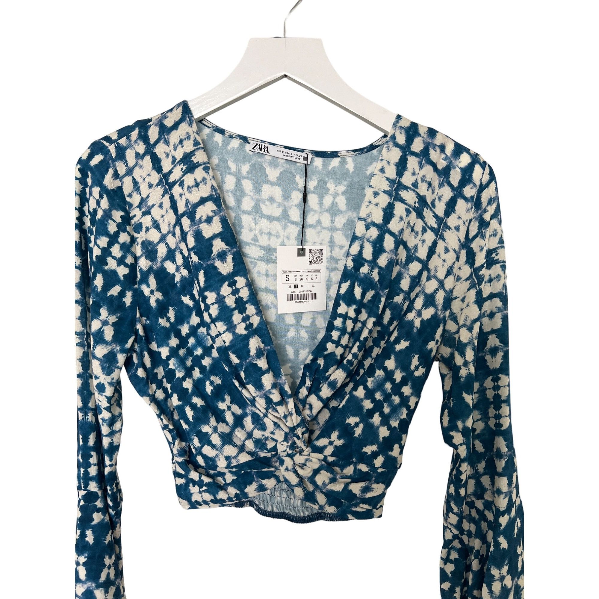 Zara Zara Printed Knot Cropped Top Size S / US 4 / IT 40 - 4 Thumbnail