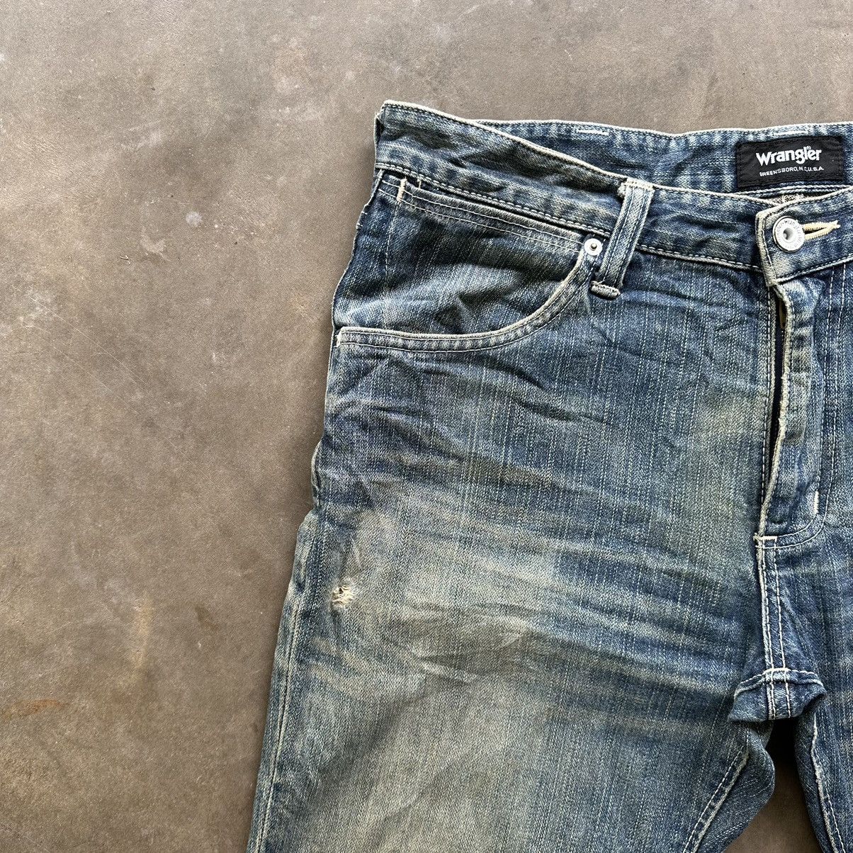 Japanese Brand W34 🔥 Vtg Wrangler Faded Distressed Sick Denim Jean Pant Size US 34 / EU 50 - 4 Thumbnail